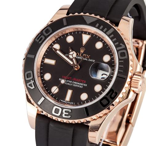 gold black face rolex|Rolex rose gold yachtmaster 40mm.